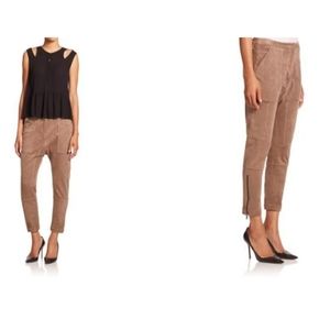 BCBG Maxazria Brown Scott Faux-Suede Pants